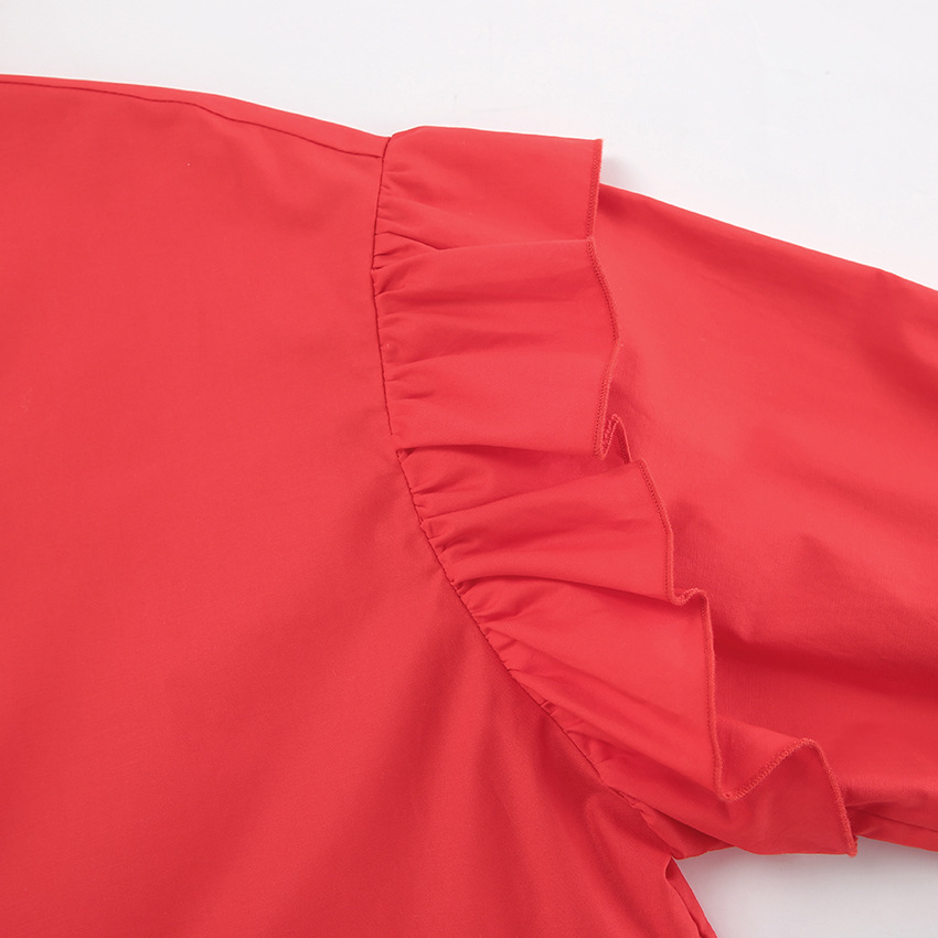 新年衬衫裙2024春夏设计感欧美ins长袖连衣裙休闲时尚宽松娃娃裙详情21