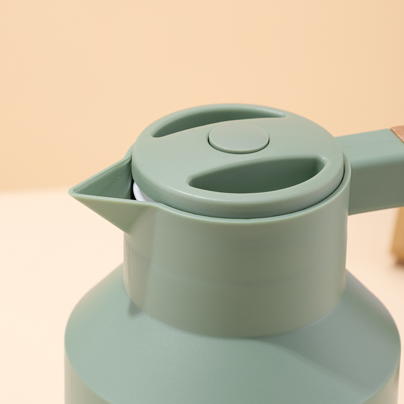 Nordic water thermos, large capacity coffee pot, 1L thermos water bottle, household thermos, glass inner liner, hot water bottle, open pic 14