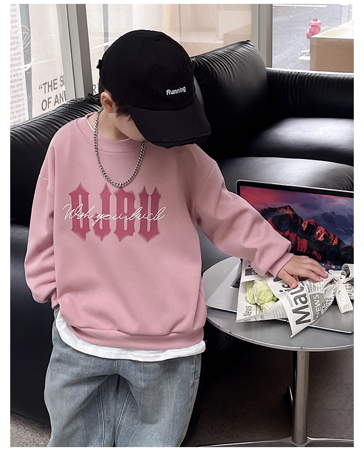 童酷儿童秋装2024湖州织里童装韩版宝宝上衣潮酷字母印花男童卫衣详情19