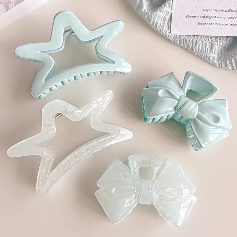 银色金属发夹后脑勺发量多大号盘发抓夹高级感鲨鱼夹韩国头发饰女详情8