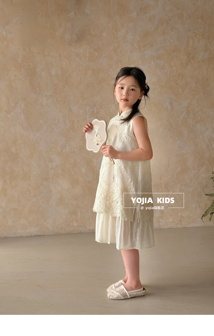 国潮YOJIA女童国风连衣裙夏装2025新款中式超仙女孩公主裙儿童节裙子详情27