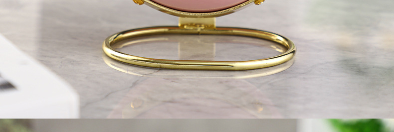 跨境热卖 创意闹钟圆环底座复古床头座钟静音带夜灯学生风闹钟详情8