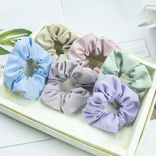 Wholesale of Japanese and Korean hair ties, large intestine hair bands, JK checkered retro leather band hair ties, Korean simple hair accessories, and pig large intestine accessories pic 4