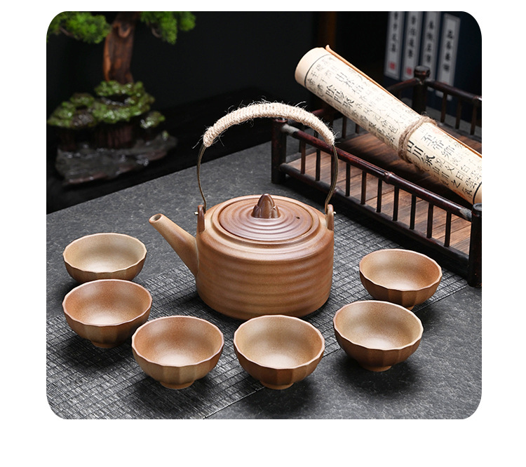 柴烧碳炉煮茶炉一整套茶具古法温茶器围炉煮茶壶南瓜壶中式泡茶杯详情3