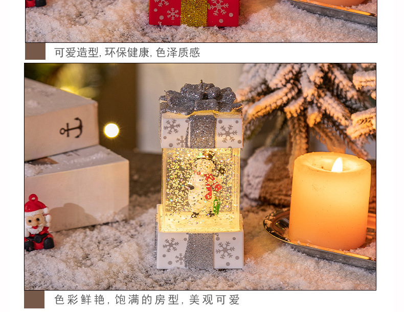 Christmas decorations: crystal balls, Christmas gift boxes, illuminated lights, elderly people, snowmen, small wind lanterns, creative Christmas gifts pic 11