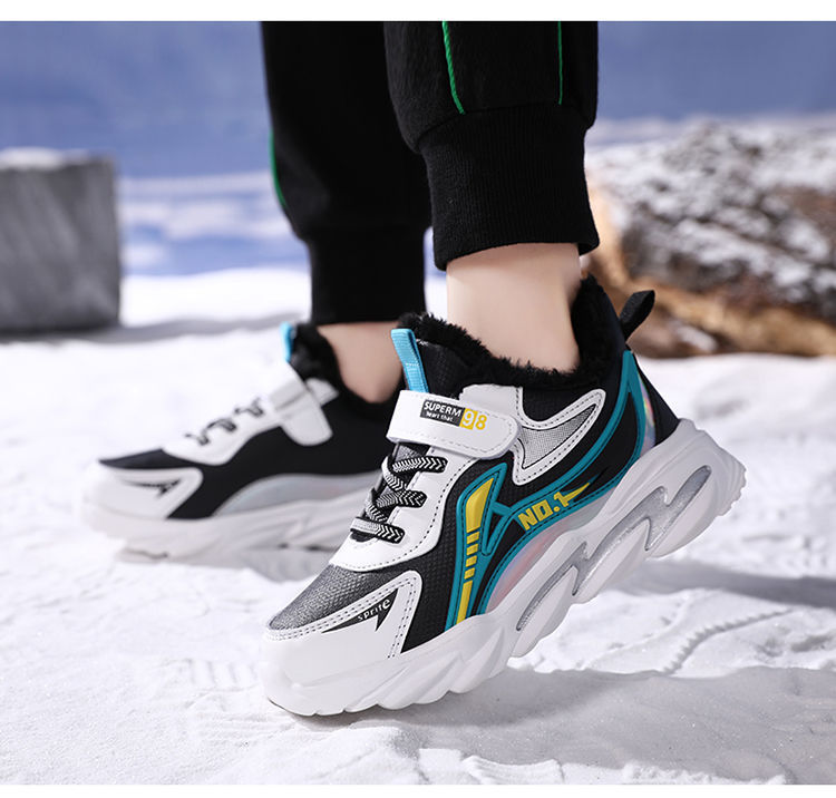 男童鞋子2024秋冬季新款加绒保暖中大童鞋儿童防滑棉鞋学生运动鞋详情17