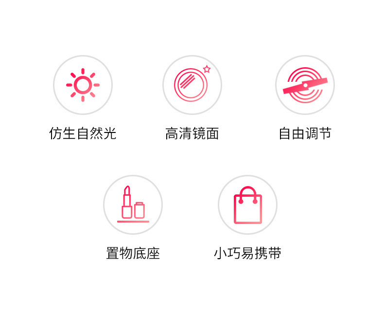 Double-sided led makeup mirror with light, desktop folding dressing mirror, portable supplementary lighting beauty mirror for student dormitories pic 6