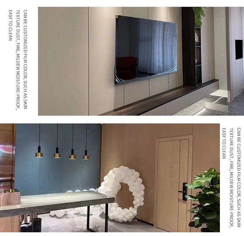 金属板镜面碳晶板 现代简约竹炭家用背景墙木饰面免漆护墙板详情13