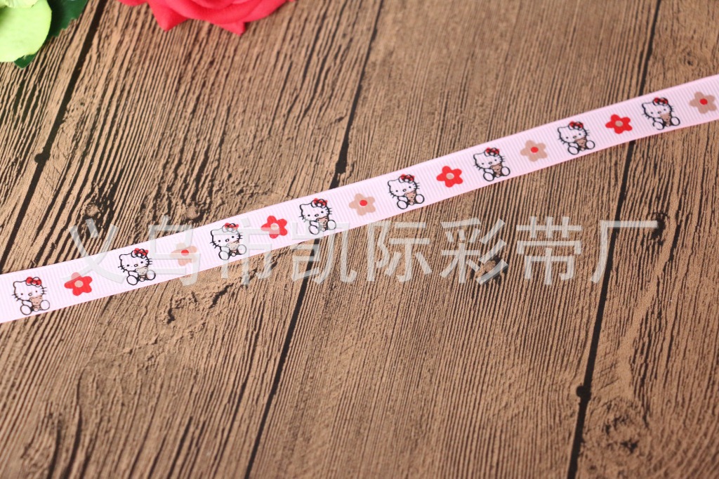 hello kitty webbing, satin ribbon, colored ribbon, festival decoration gift ribbon, flower gift packaging gift ribbon pic 10