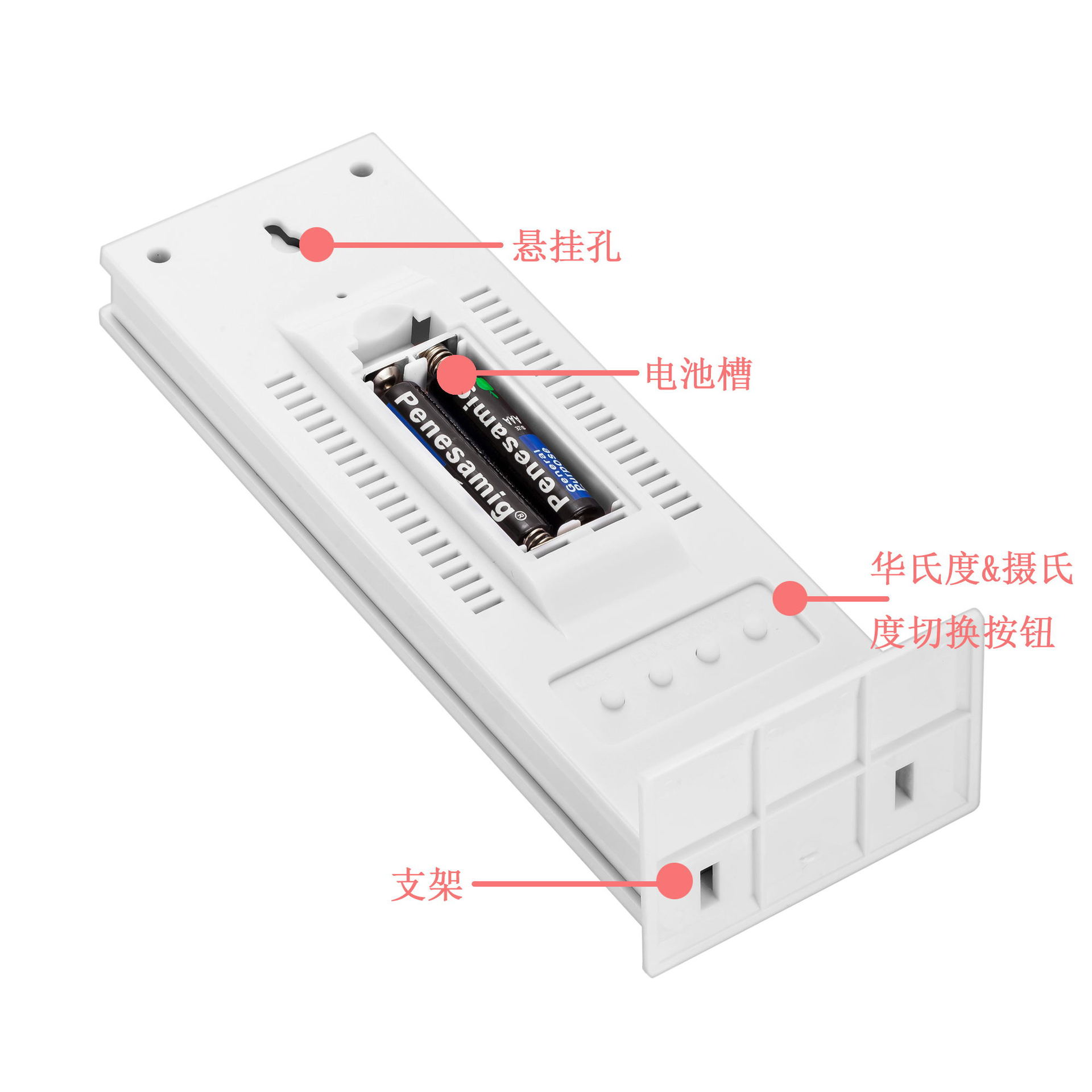 Electronic thermometer, household indoor temperature and humidity meter, baby high-precision alarm clock, night light HTC-8 pic 4