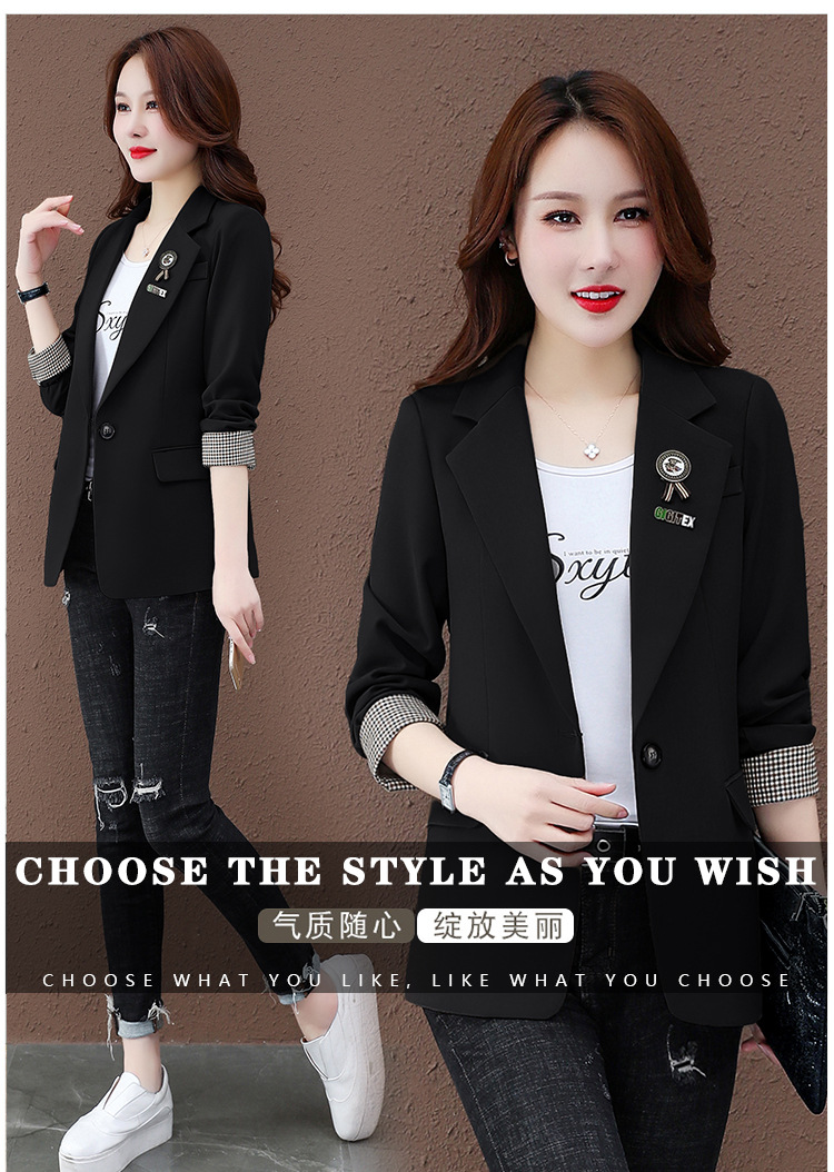 小西装外套短款2022年春秋款流行小个子气质韩版修身女士西服外穿详情4