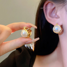 925银针圆脸显瘦大圆圈耳环女高级感轻奢气质不规则耳圈耳饰批发详情4