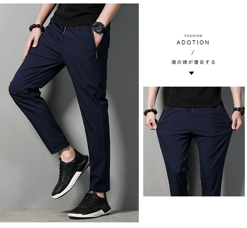 The original manufacturer offers spring and autumn casual long pants for men, which are versatile, trendy, and slimming. They are also elastic, quick-drying, and loose pic 16