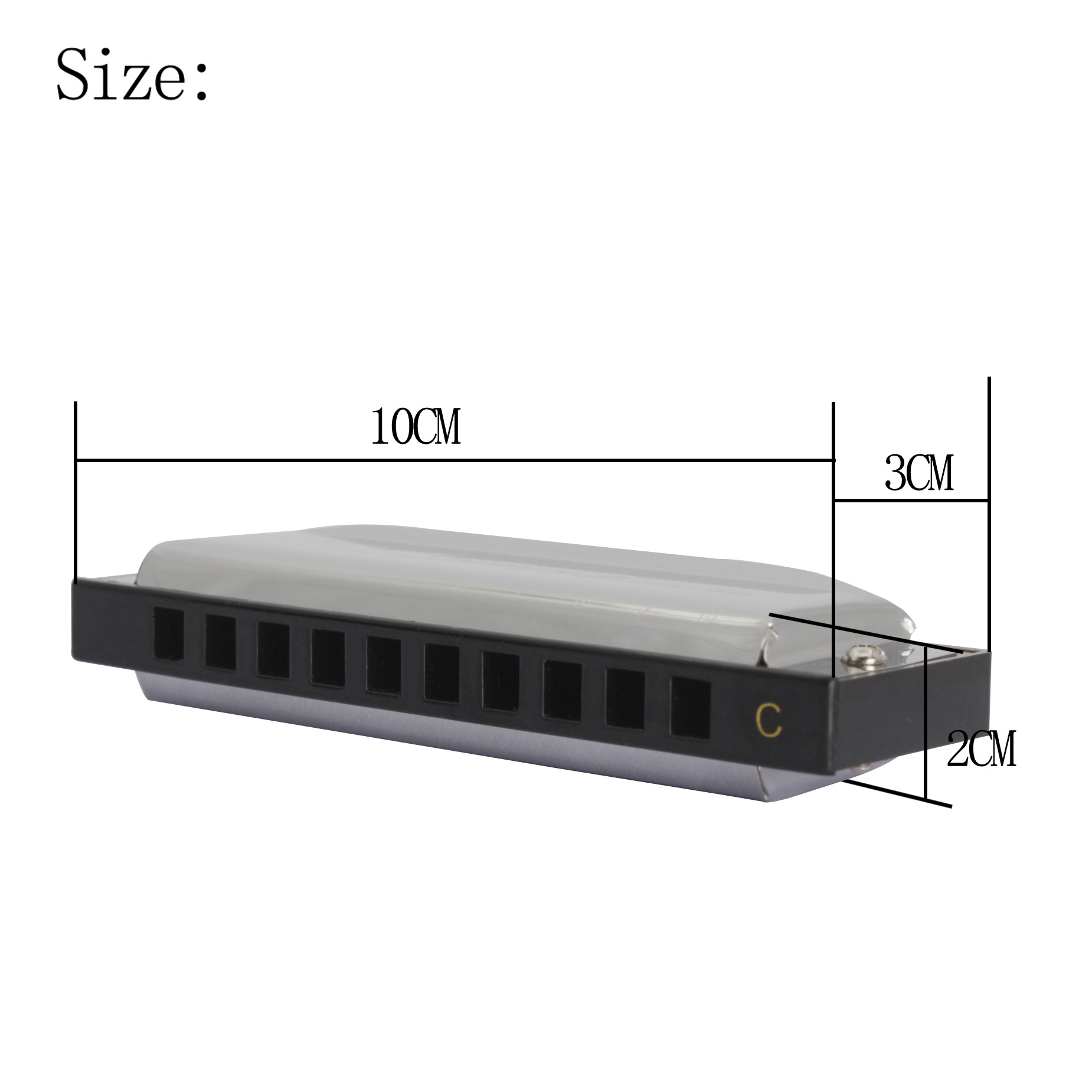 正品天鹅CG调10孔20音口琴儿童学生初学吹奏乐器十孔布鲁斯口琴详情3
