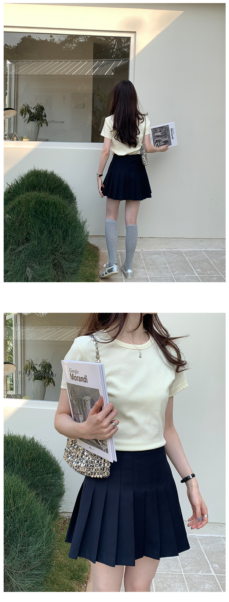 短款圆领t恤女春季2025广州十三行新款韩版纯色简约百搭短袖上衣详情10