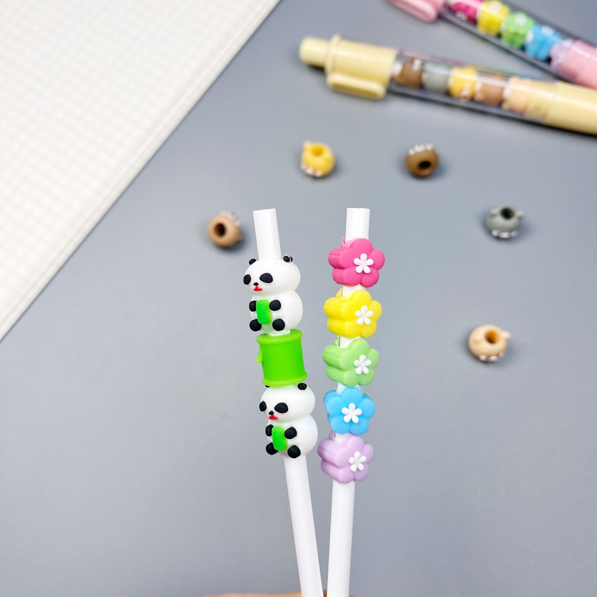 Fun and stress-relieving string fun, creative DIY of press gel pens, cute ST quick-drying student practice pens, signature black pens pic 6