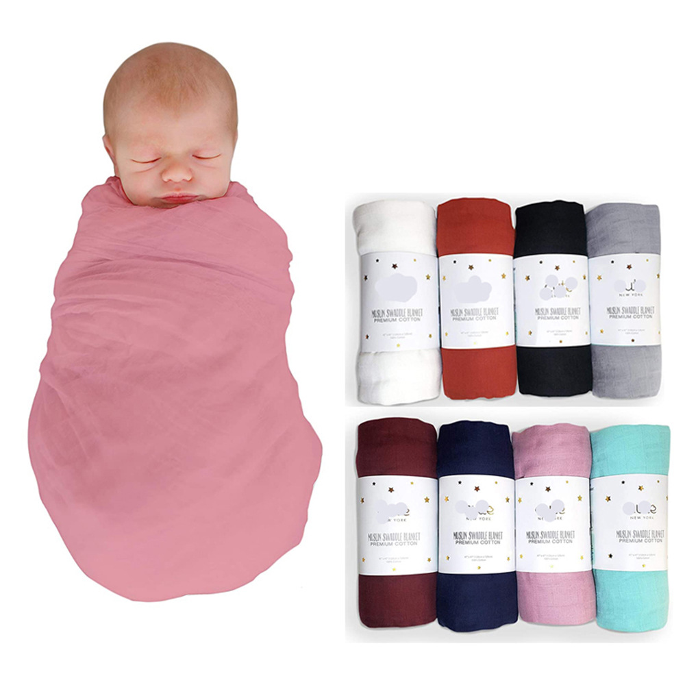 Best-selling bamboo cotton dyed gauze bath towels on Instagram and Amazon, muslin baby wraps, baby blankets, and plain quilts pic 5