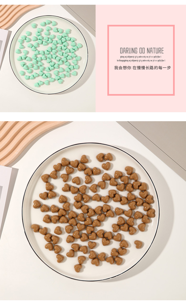 New diy jewelry accessories, acrylic hairpin accessories, and small heart-shaped macaron effect wholesale are selling well pic 5