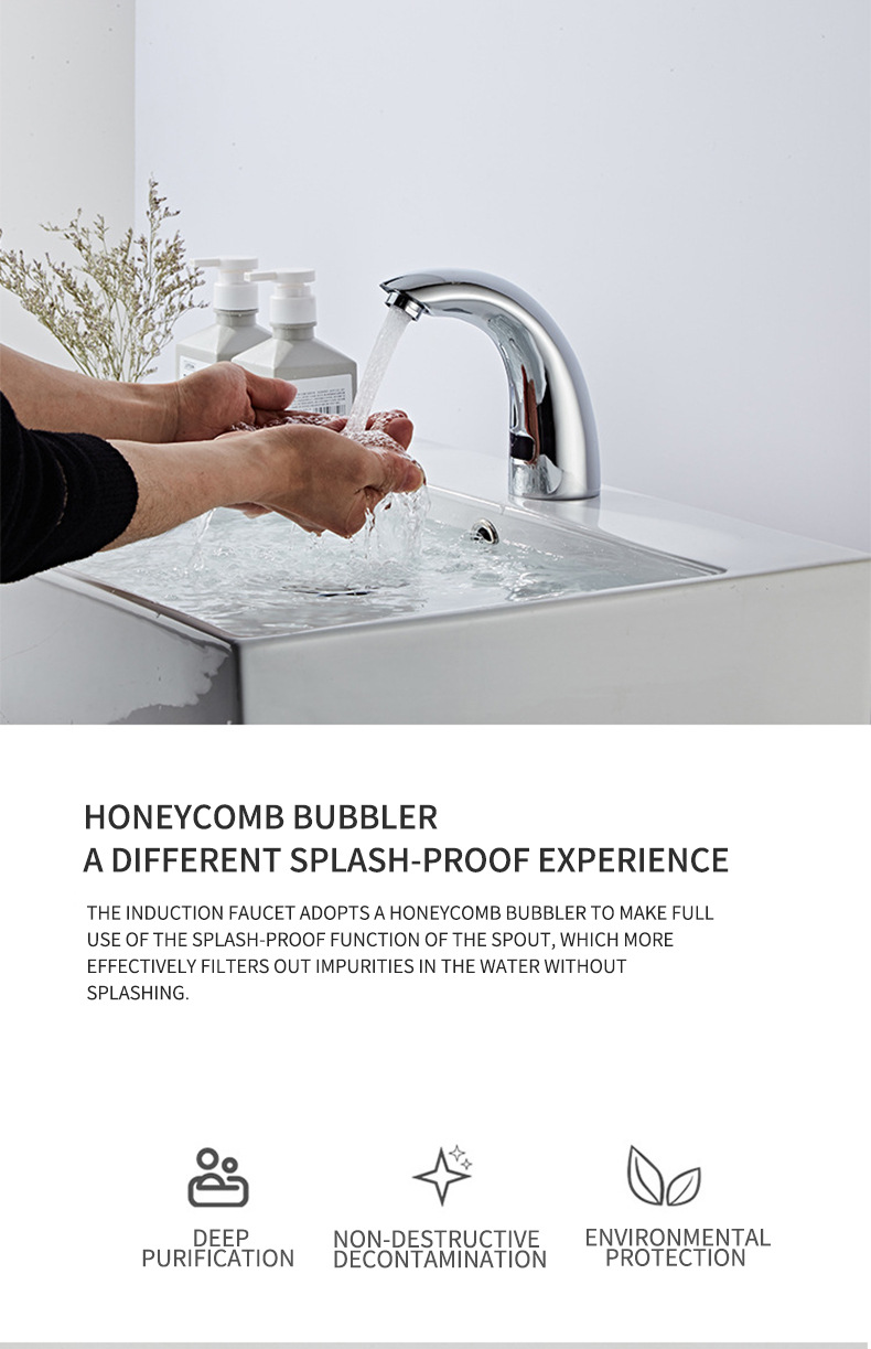 Intelligent sensor faucet, fully automatic washbasin faucet, single hot and cold bathroom washbasin, all-copper bathroom faucet pic 38