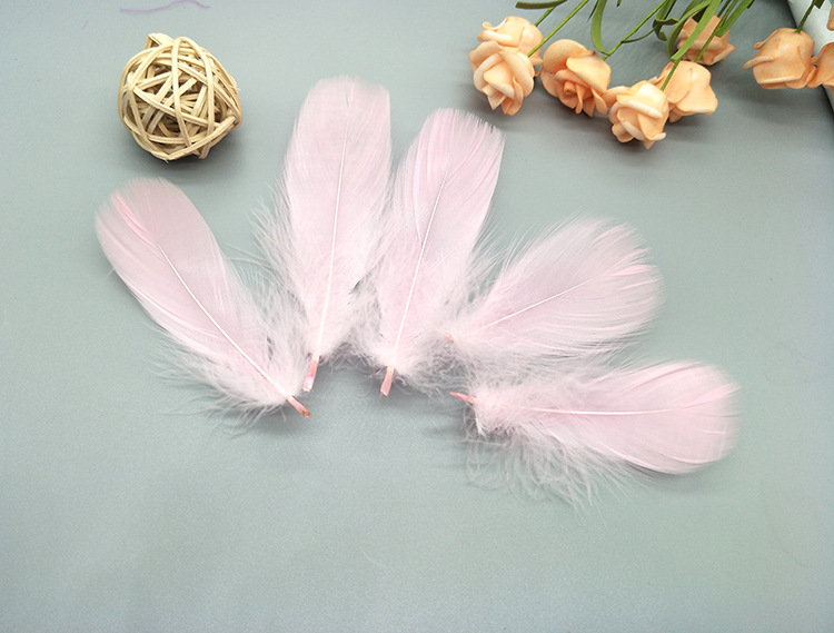 Macaron goose feathers float 6-8cm in the middle, gift box filled with dreamcatcher, diy cat toy, colorful feathers pic 25