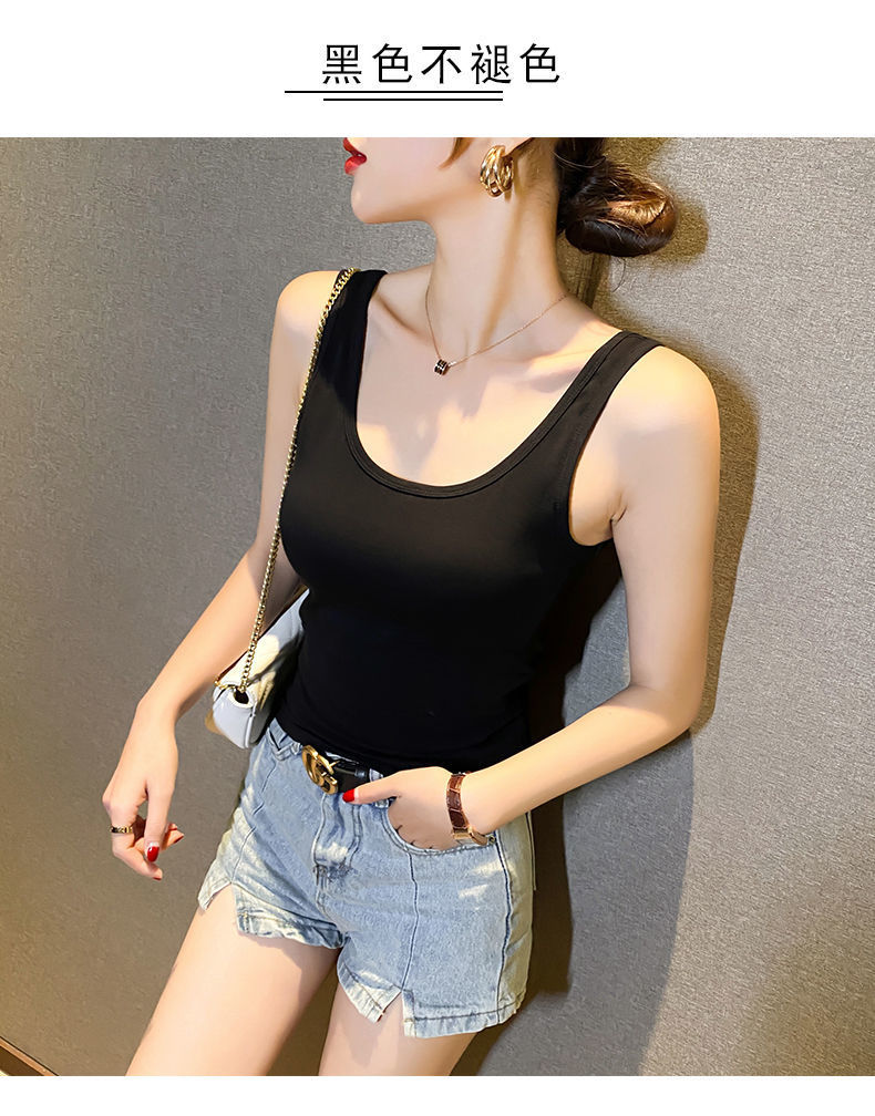 【厂家直销】夏季背心女薄款打底衫学生修身外穿少女上衣女士背心详情2
