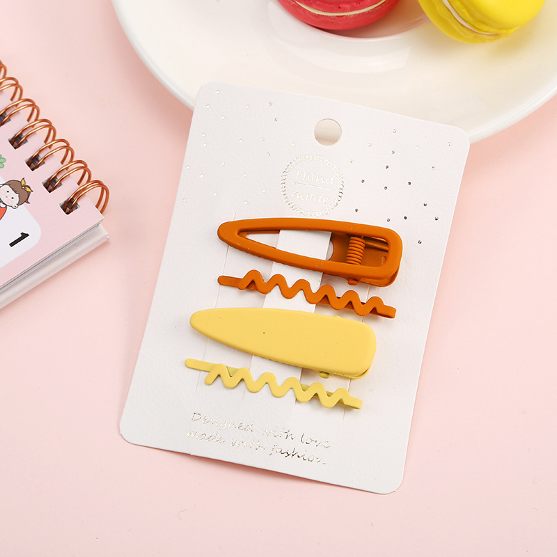 新款AB款发夹 马卡龙糖果色女式发饰5cm树脂鸭嘴夹头饰简约刘海夹详情8