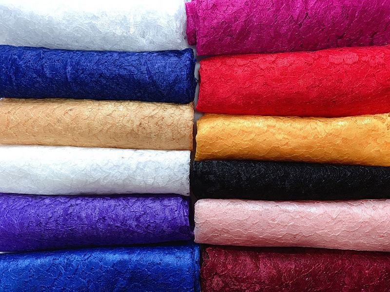 Factory direct sales of large orchid lace fabric, Chinese-style bright silk fabric skirts, wedding dresses, lace trim accessories pic 2