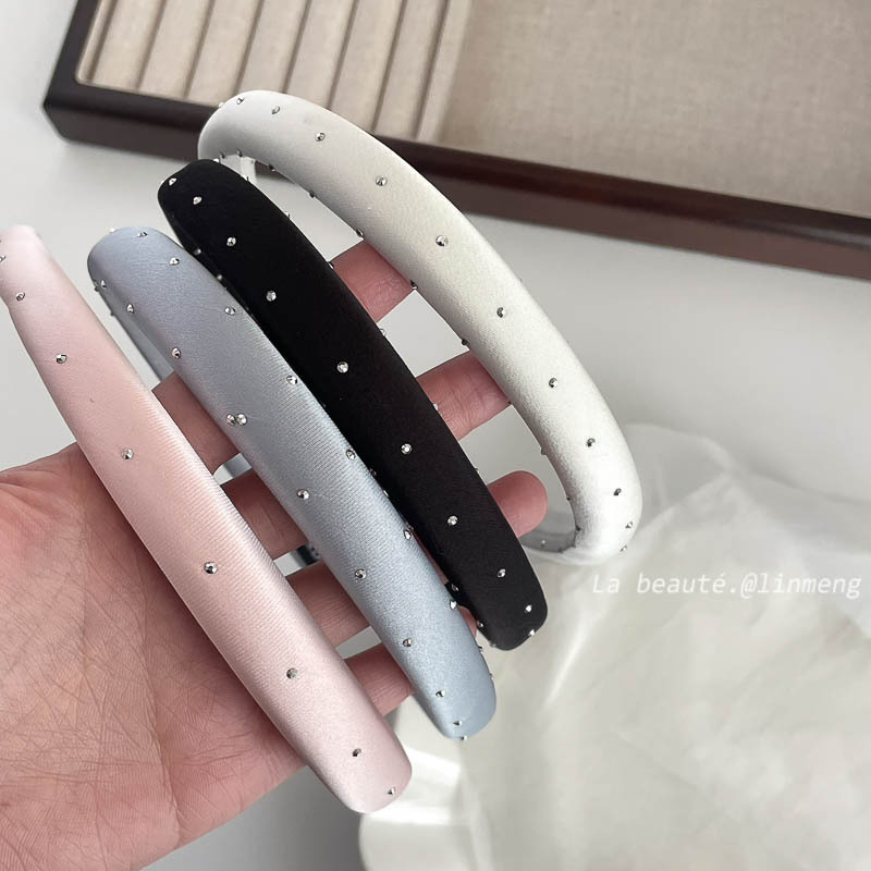 Korean-style fashionable starry sky fabric sponge hairband 2025 new style versatile hairpin, popular high head top headband hair bundle pic 2