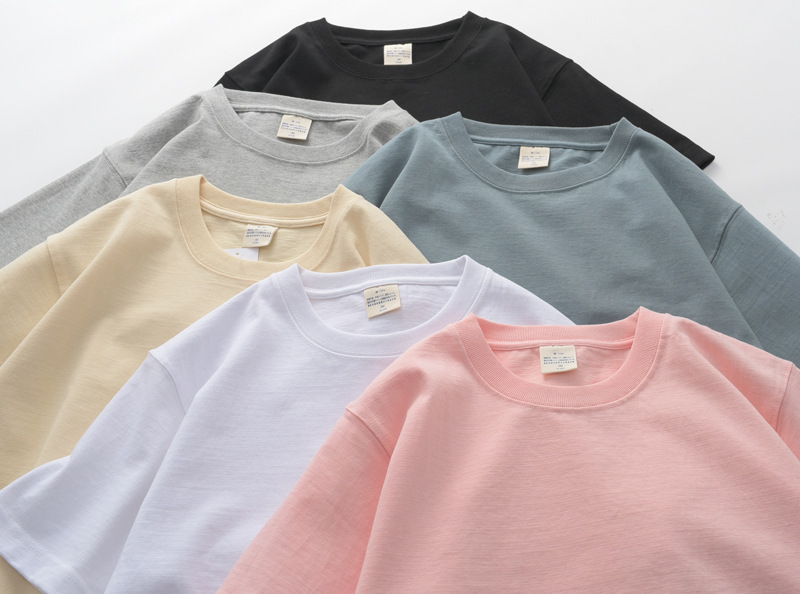 300克重磅t恤纯棉男式宽松美式复古潮牌圆领短袖文化广告衫定 制详情3