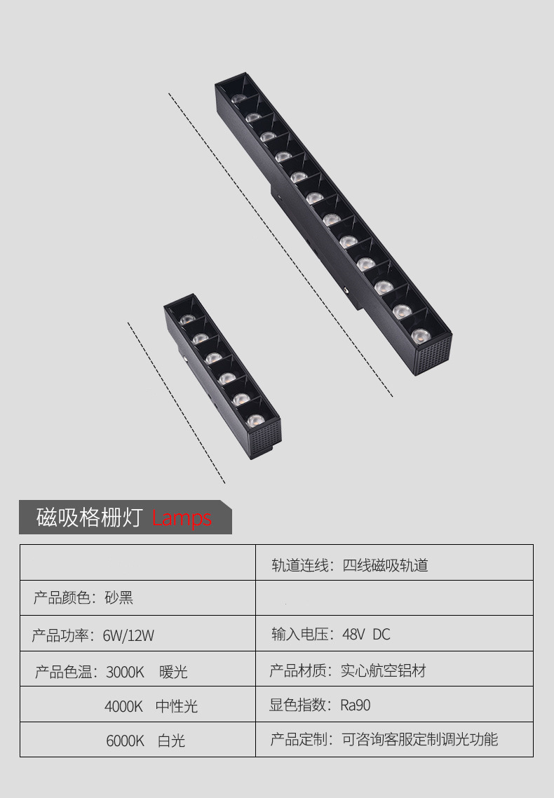 Qifan Intelligent Magnetic Attraction led magnetic Track Light Manufacturer, embedded track light, strip light, Spotlight pic 29
