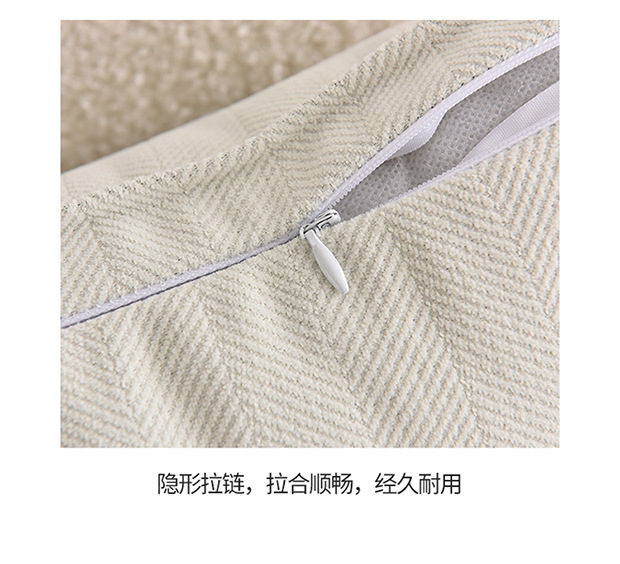 ins Snowstorm Neil pillow/Herringbone jacquard cushion, popular thick pillow cover, cream sofa headrest pic 16