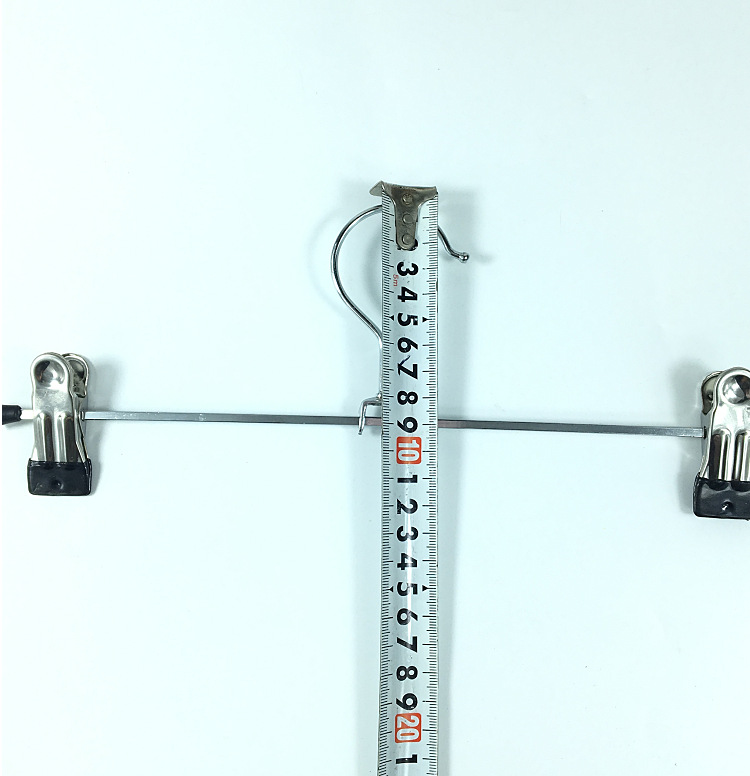 厂家直销创意家居防滑金属浸塑大铁裤夹衣架裤架晾晒衣架衣柜裤夹详情40