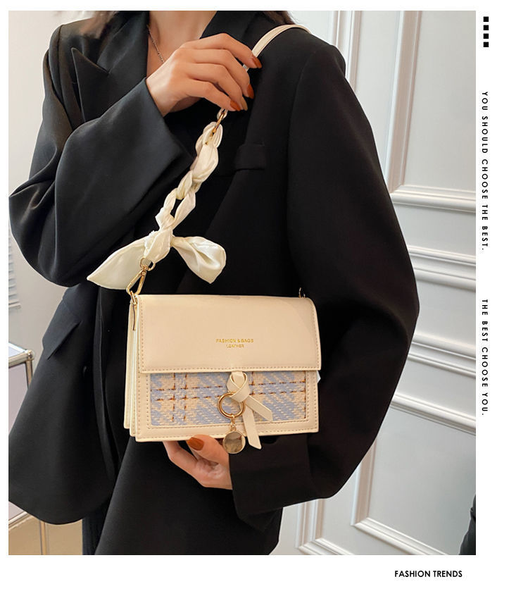 韩版时尚单肩包包女2024夏季新款洋气百搭小众ins链条包斜跨小包详情1