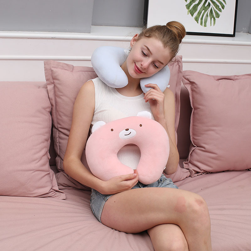 Cute cartoon U-shaped pillow foam particle U-shaped pillow nap travel product custom style pattern only available for selection factory direct sales pic 9