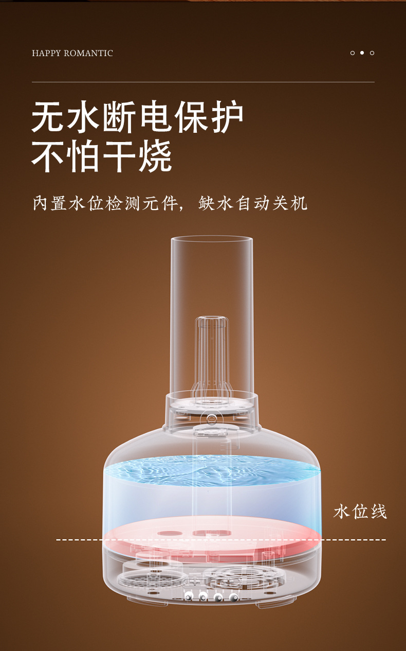 新款复古时光灯加湿器 办公家用便捷小型空气加湿器USB香薰机跨境加湿器详情11
