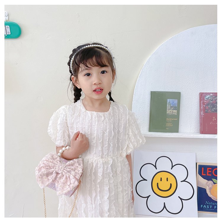 可爱女童斜挎包小香风时尚儿童手提斜背包包公主淑女珍珠包单肩包详情7