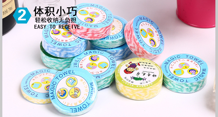 Disposable compressed towels are portable outdoor travel products with soft cotton quality pic 4