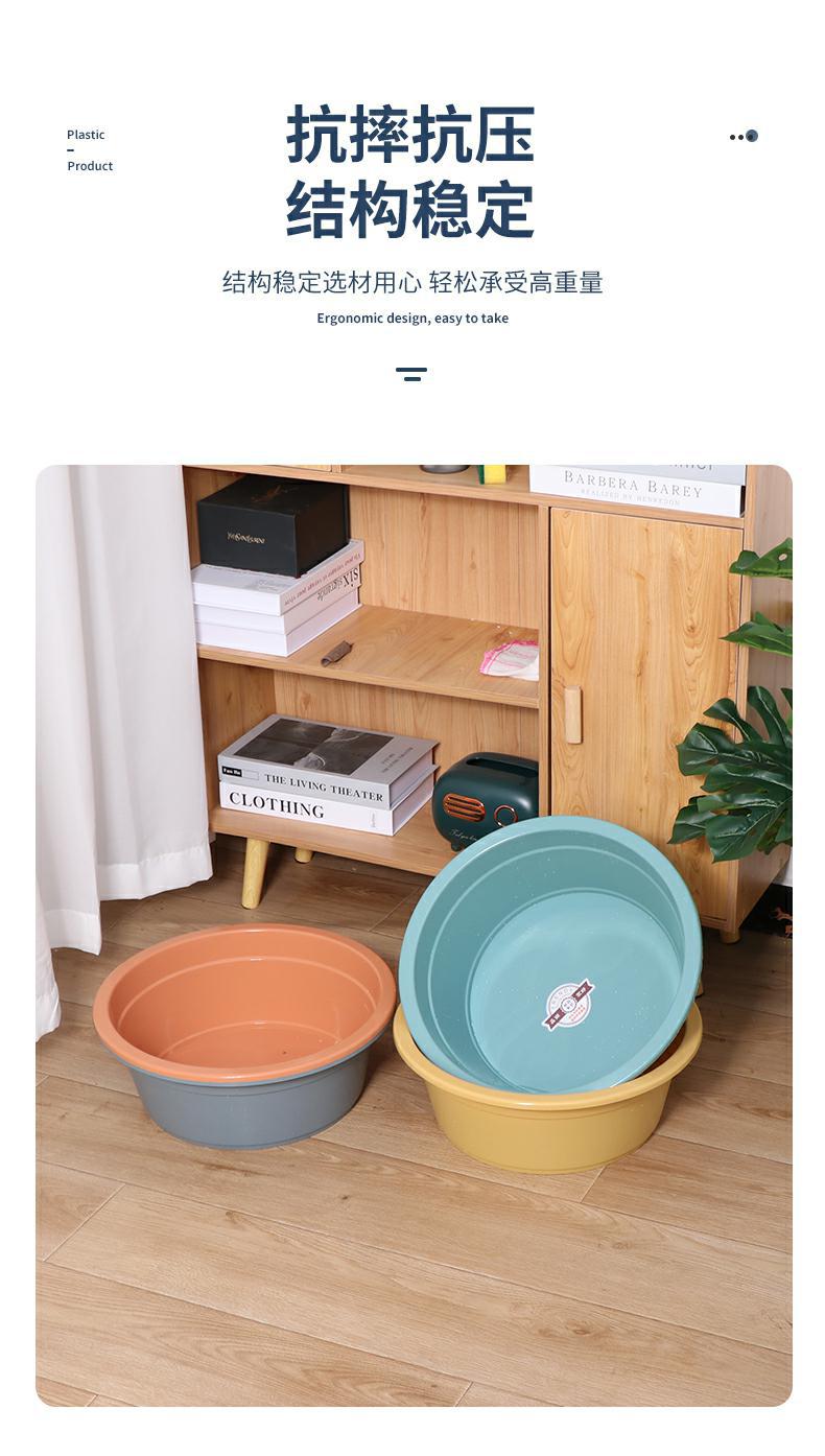 Plastic washbasin, 36cm basin, student laundry and foot wash basin, can be printed with LOGO advertisement, gift basin pic 4