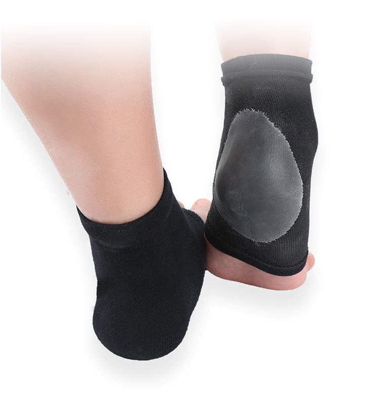 Cross-border moisturizing gel heel socks, nylon gel sock covers, half heel four-color SPA socks pic 51
