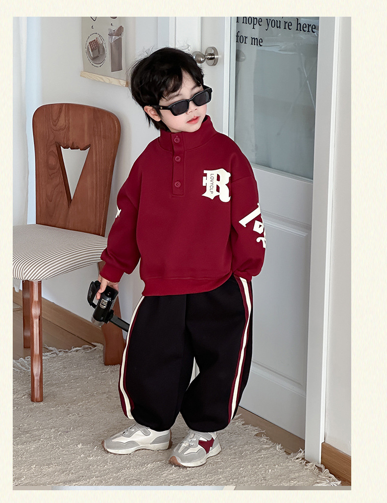 童装男童卫衣套装2025新款洋气儿童春装两件套宝宝春秋季男孩衣服详情8