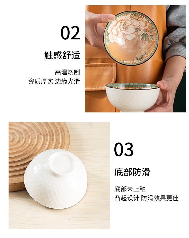 Ceramic bowl and chopstick sets, gift souvenirs, opening gifts, underglaze colored rice bowls and plates, wholesale tableware sets, bowl gift boxes pic 15