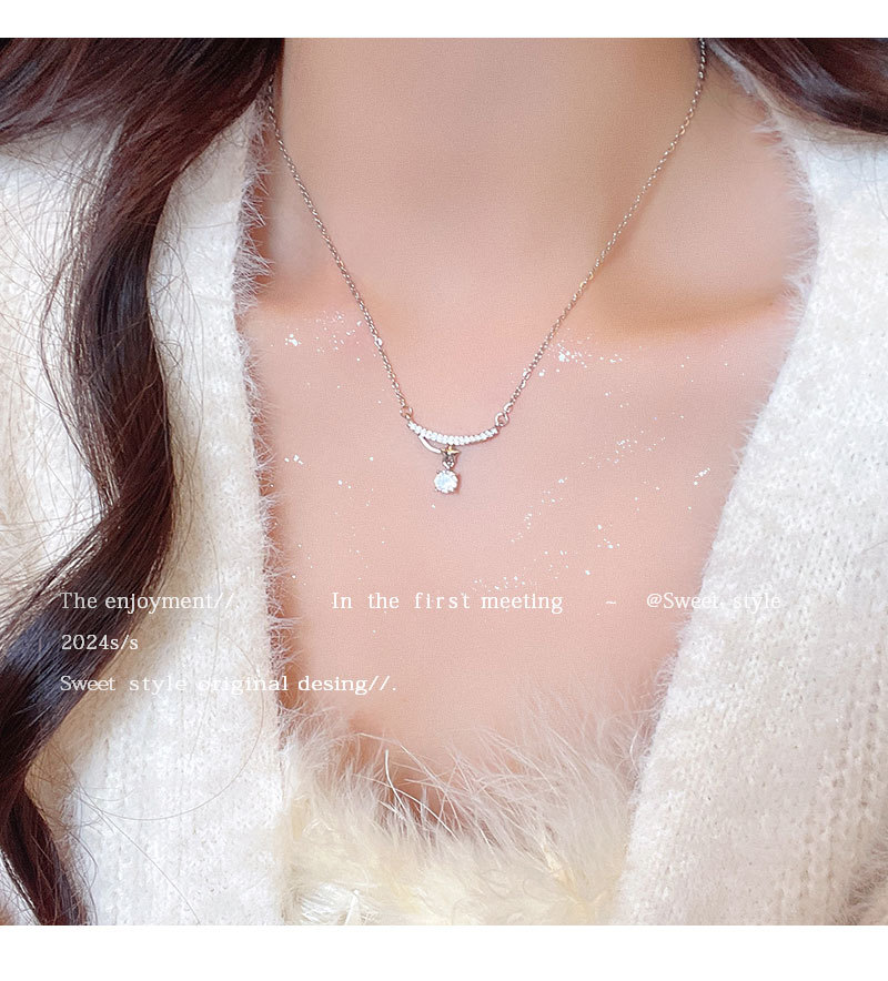 Zircon Wishing Star necklace for women, new style, light luxury and high-end, titanium steel collarbone chain, Korean fashion, versatile accessories wholesale pic 23