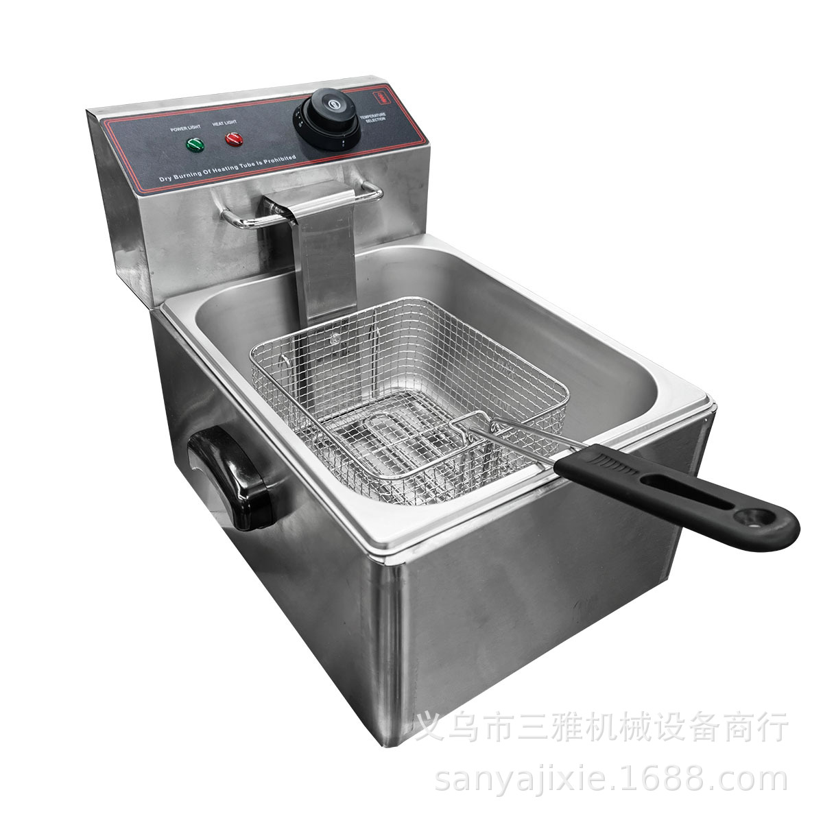 High-quality 6L commercial single-cylinder electric deep fryer for foreign trade, stainless steel small electric deep fryer, fried chicken stove available in multiple models such as double-cylinder pic 4