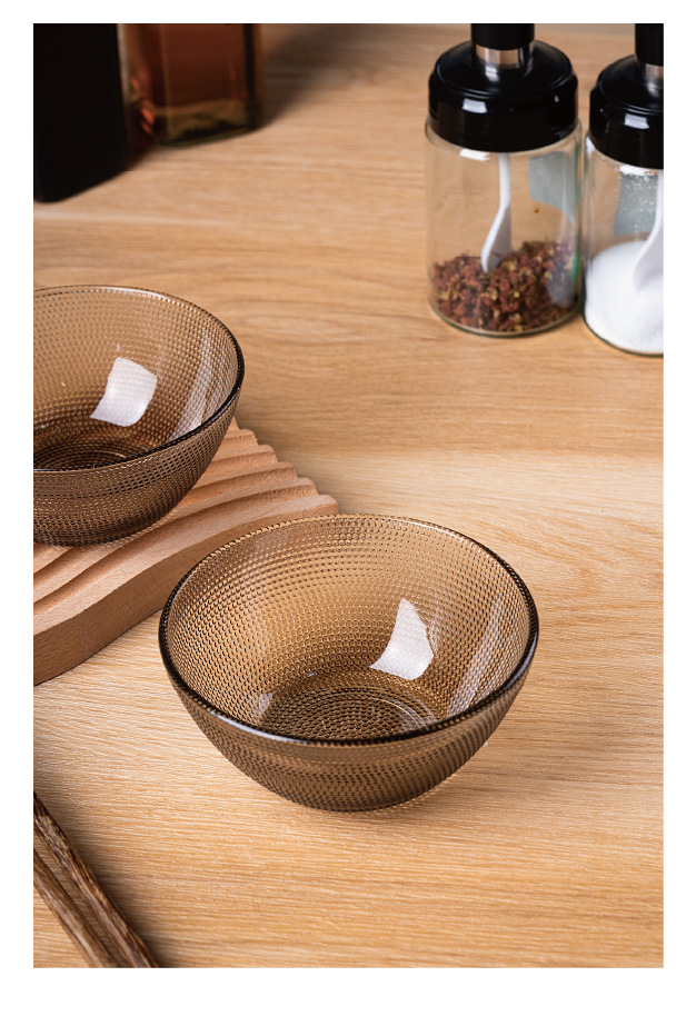 Bowffle bowl set, home glass bowl set, dessert fruit salad rice bowl set, dipping sauce pic 3