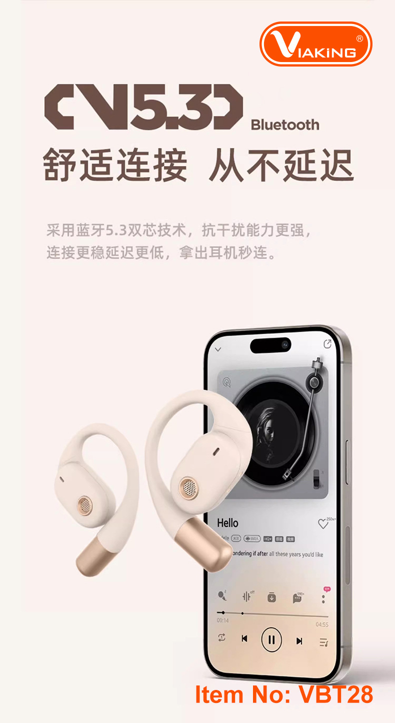 威臻记忆耳挂蓝牙耳机双声道IPX5级运动防水运动不移位久戴不胀痛详情14