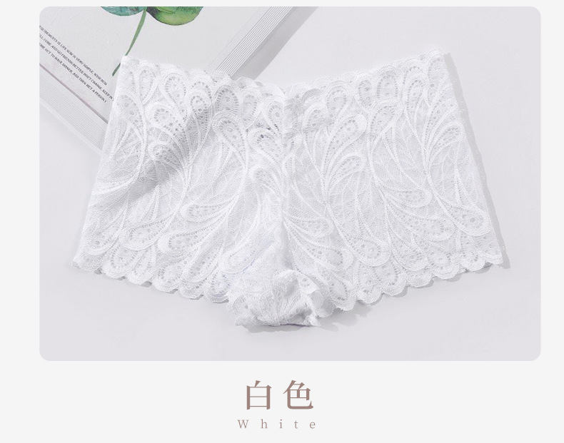 外贸蕾丝内裤女大码女士性感花边裤头外贸蕾丝平角裤女boyshort详情12
