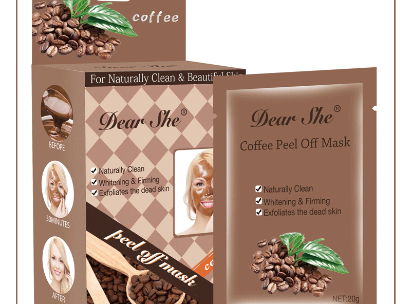 Dear She咖啡面膜净肤雪肌撕拉面膜亮肤深层清洁男女厂家详情17