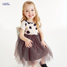 Little maven女童裙子夏季欧美公主裙可爱透气网纱女童连衣裙详情13