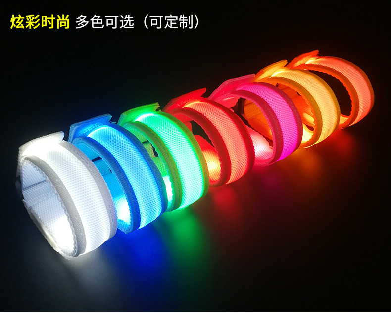 LED festival luminous wristband, concert luminous wristband, nylon woven party flashing luminous armband products pic 12