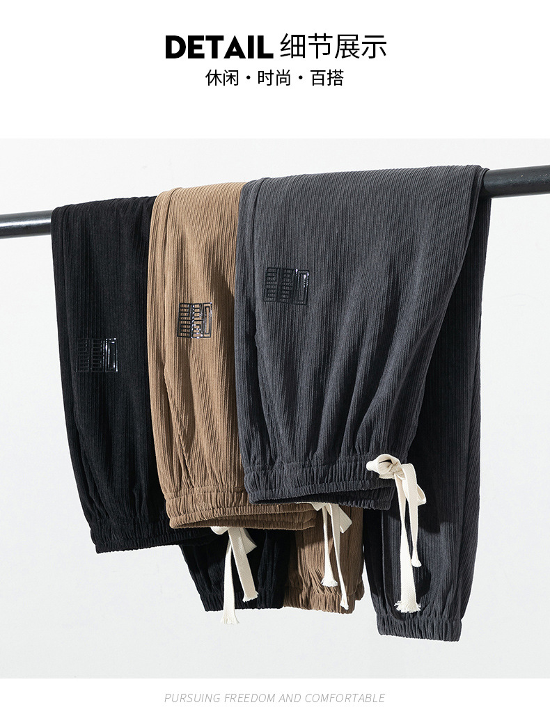 Pantalones hombre primavera otoño marca de moda holgada paquete de pies pantalones de estilo americano high street adolescente workwear casual pantalones deportivos pic 21